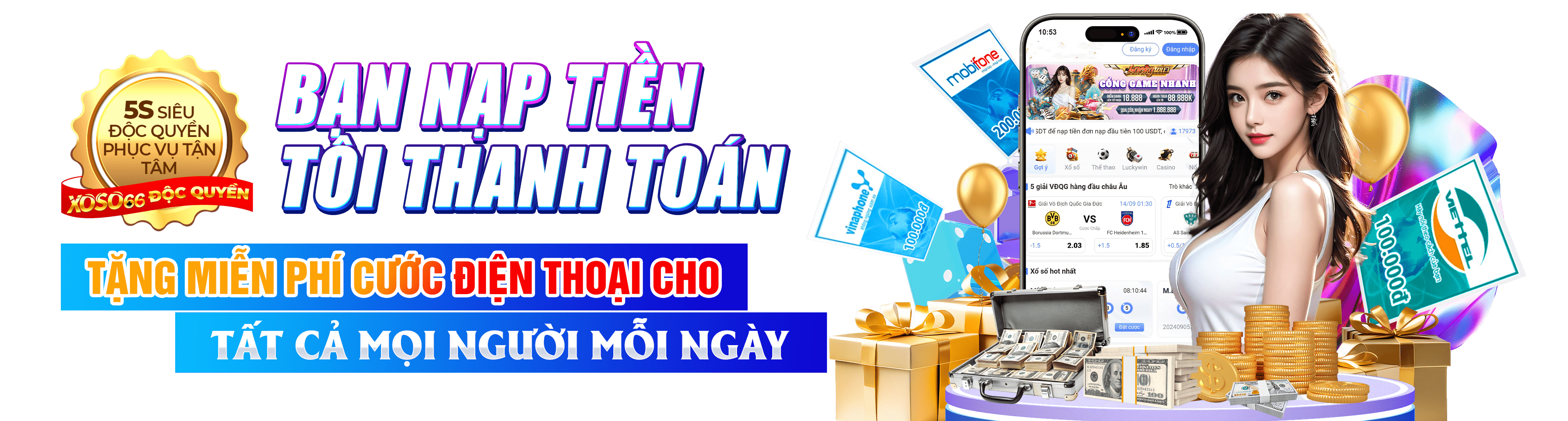Hình ảnh quảng cáo của b66 hiển thị nền tảng và các lợi ích